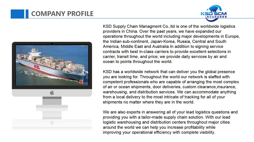 Cheapest Freight Forwarder DDP Sea Shipping Agents From Chinese Ksd Company